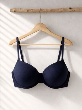 Elegant Midnight Blue Bra | 34E | Cotton | M&S